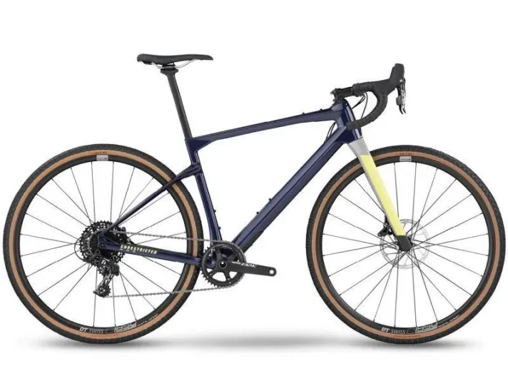 Vélo Gravel BMC UnReStricted URS Two Sram Apex 11v Midnight Blue et Speckle Grey 2023 bleu foncé L freinage disque