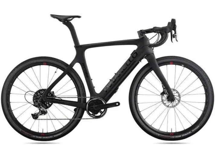 Vélo Gravel électrique Pinarello Nytro Gravel Sram Rival XPLR 12v Rapid Red 500 A411 BOB 2023 noir 56 freinage disque