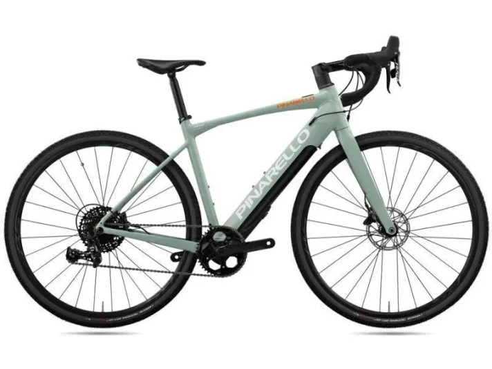 Vélo gravel électrique Pinarello Nytro Grinta Shimano Ultegra 11v CA589 2023 55 vert sauge freinage disque