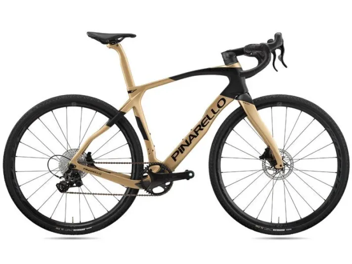 Vélo Gravel Pinarello Grevil F Sram Rival eTap AXS XPLR Champagne CB303 2023 or 55 freinage disque